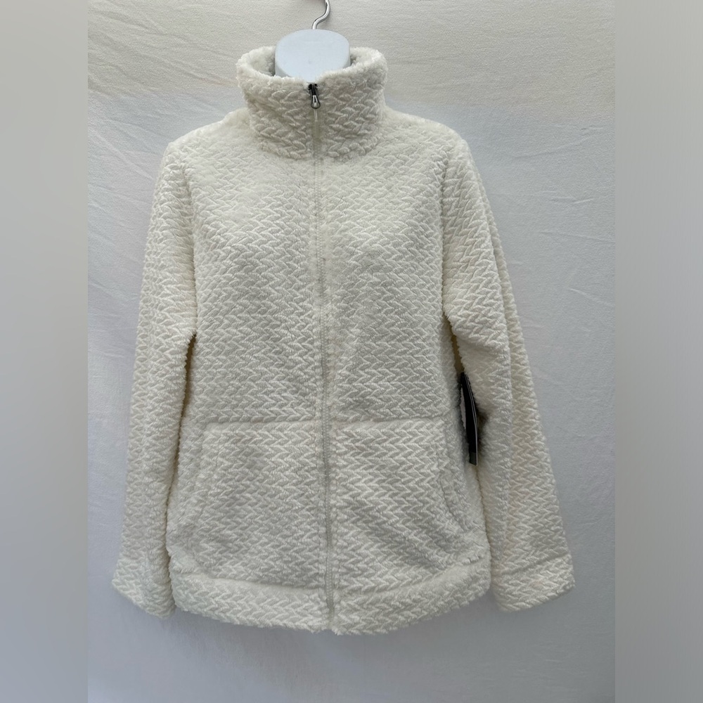 Free Country Cream Teddy Jacket with High Collar
